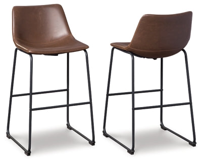 Ashley Centiar Brown Pub Height Bar Stool (Set of 2)