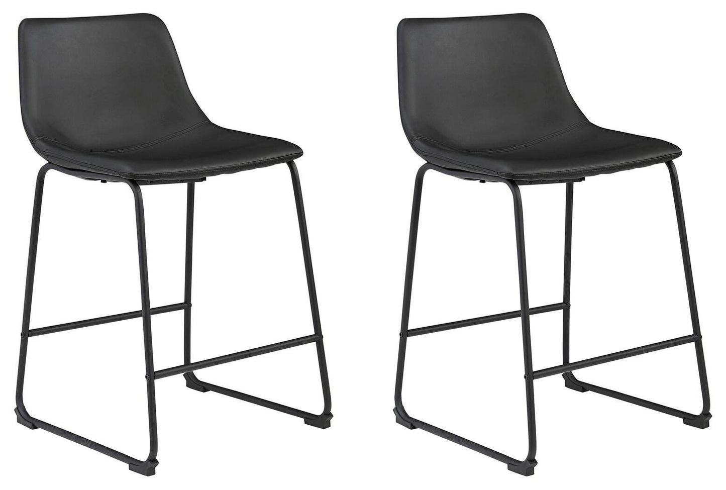 Ashley Centiar Black Counter Height Bar Stool (Set of 2)