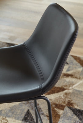 Ashley Centiar Black Pub Height Bar Stool (Set of 2)