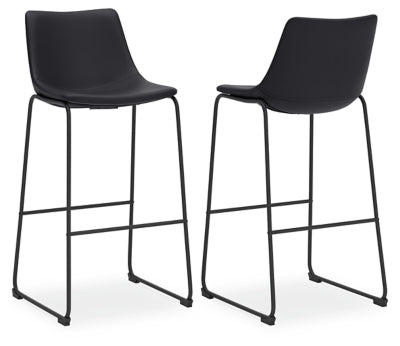 Ashley Centiar Black Pub Height Bar Stool (Set of 2)