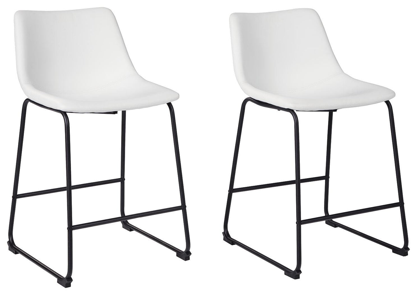 Ashley Centiar White Counter Height Bar Stool (Set of 2)