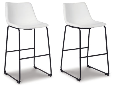 Ashley Centiar White Pub Height Bar Stool (Set of 2)