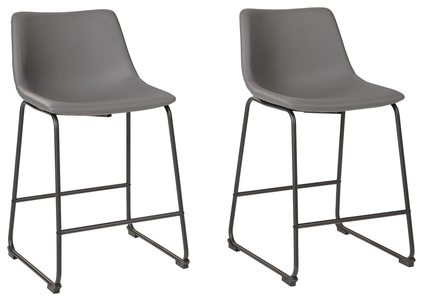 Ashley Centiar Gray Counter Height Bar Stool (Set of 2)