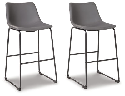 Ashley Centiar Gray Pub Height Bar Stool (Set of 2)