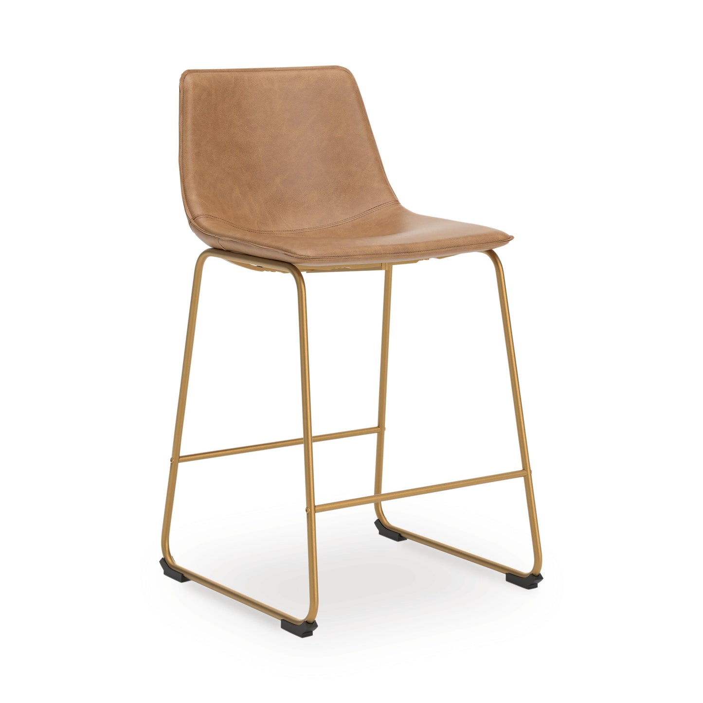 Ashley Crandox Toast Gold Bar Height Bar Stool (Set of 2)