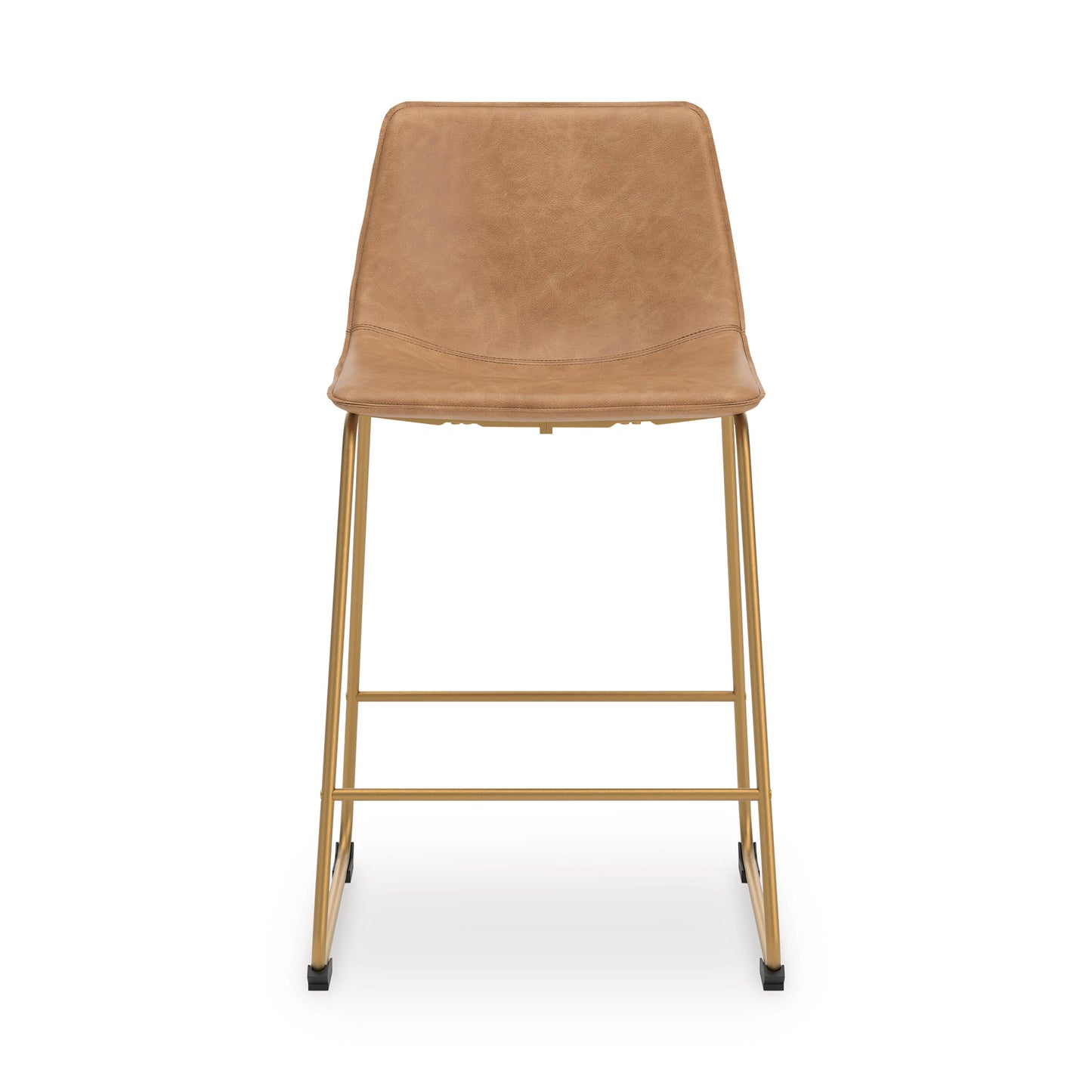 Ashley Crandox Toast Gold Bar Height Bar Stool (Set of 2)