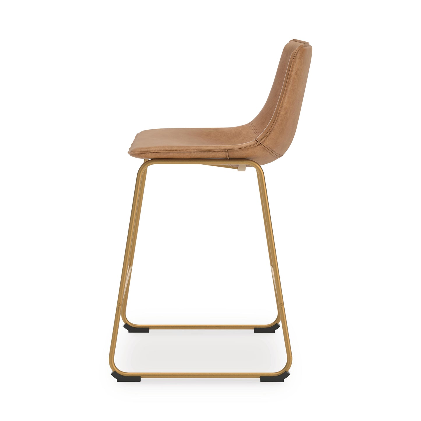 Ashley Crandox Toast Gold Bar Height Bar Stool (Set of 2)