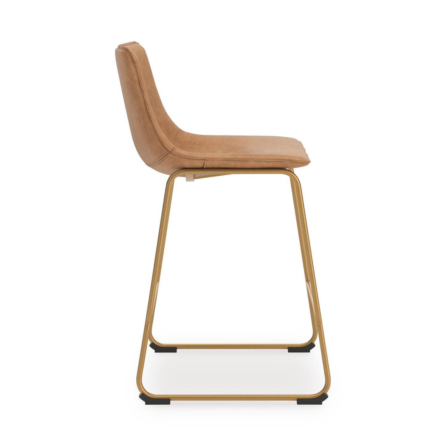 Ashley Crandox Toast Gold Bar Height Bar Stool (Set of 2)