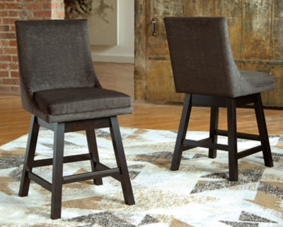 Ashley Tallenger Dark Gray Counter Height Bar Stool (Set of 2)