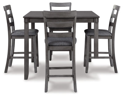 Ashley Bridson Gray Counter Height Dining Table and Bar Stools (Set of 5)