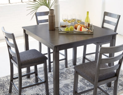 Ashley Bridson Gray Counter Height Dining Table and Bar Stools (Set of 5)