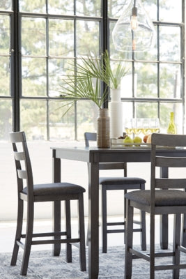 Ashley Bridson Gray Counter Height Dining Table and Bar Stools (Set of 5)