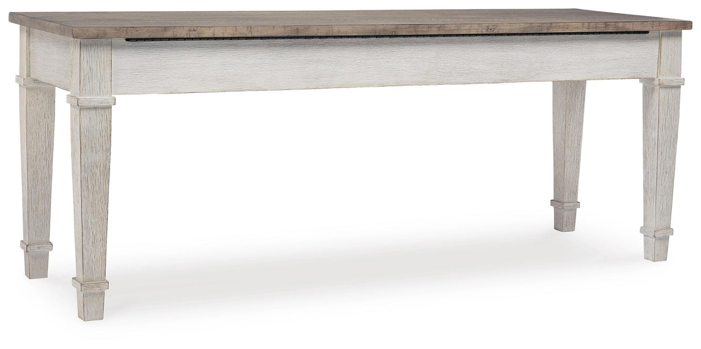 Ashley Skempton White Light Brown Storage Bench