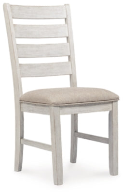 Ashley Skempton White Light Brown Dining Chair (Set of 2)