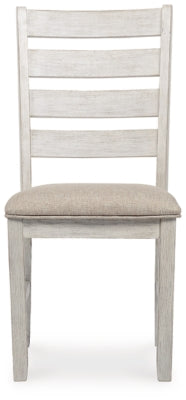 Ashley Skempton White Light Brown Dining Chair (Set of 2)