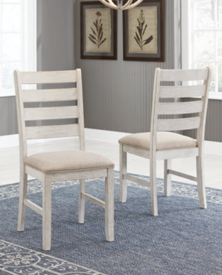 Ashley Skempton White Light Brown Dining Chair (Set of 2)