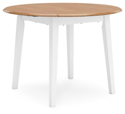 Ashley Gesthaven Natural White Dining Drop Leaf Table