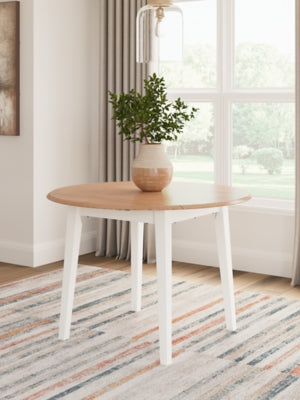 Ashley Gesthaven Natural White Dining Drop Leaf Table