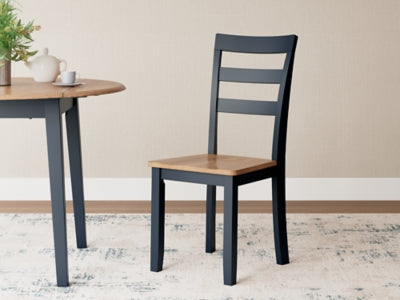 Ashley Gesthaven Natural Blue Dining Chair (Set of 2)