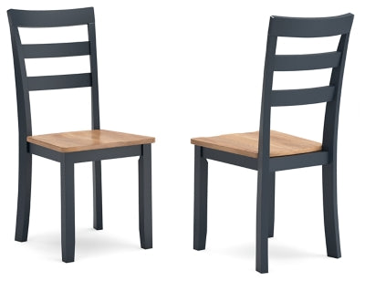 Ashley Gesthaven Natural Blue Dining Chair (Set of 2)