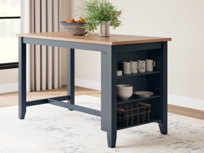 Ashley Gesthaven Natural Blue Counter Height Dining Table