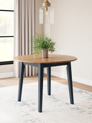 Ashley Gesthaven Natural Blue Dining Drop Leaf Table