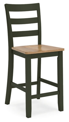 Ashley Gesthaven Natural Green Counter Height Barstool (Set of 2)