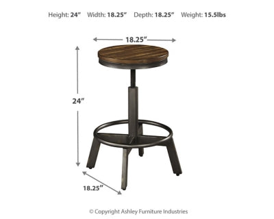 Ashley Torjin Brown Gray Counter Height Stool (Set of 2)