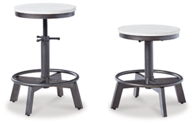 Ashley Torjin Vintage White Counter Height Stool (Set of 2)