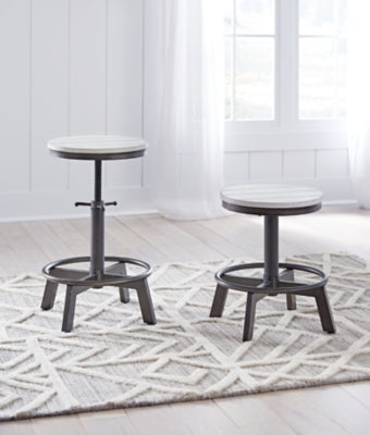 Ashley Torjin Vintage White Counter Height Stool (Set of 2)