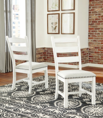 Ashley Valebeck Beige White Dining Chair (Set of 2)