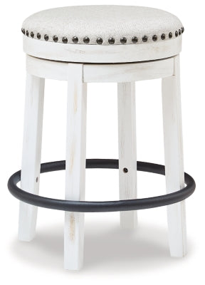 Ashley Valebeck White Black Counter Height Stool