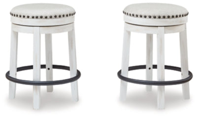 Ashley Valebeck White Black Counter Height Stool