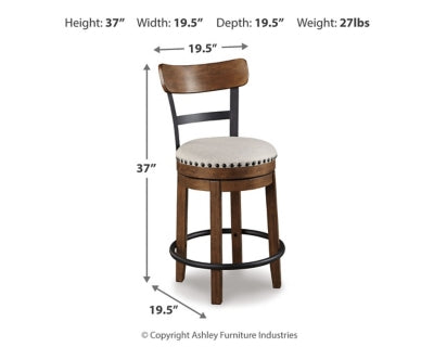 Ashley Valebeck Brown Counter Height Bar Stool