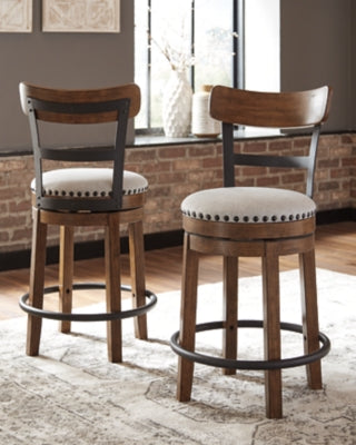 Ashley Valebeck Brown Counter Height Bar Stool