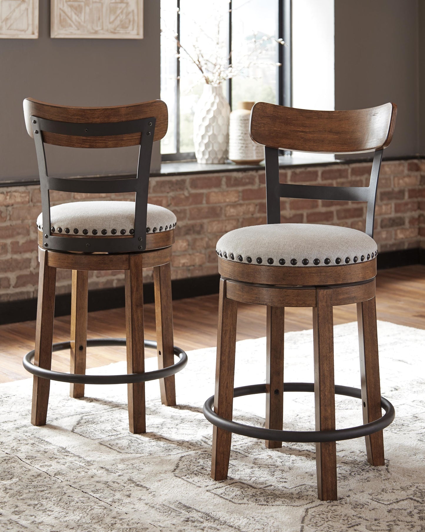 Ashley Valebeck Brown Counter Height Bar Stool