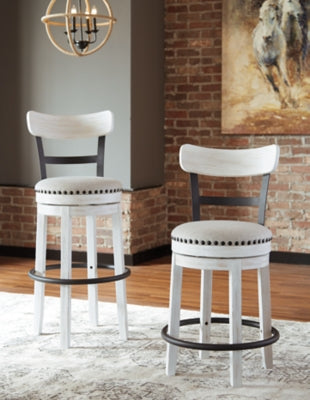Ashley Valebeck White Bar Height Bar Stool