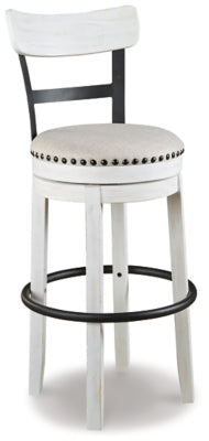 Ashley Valebeck White Bar Height Bar Stool
