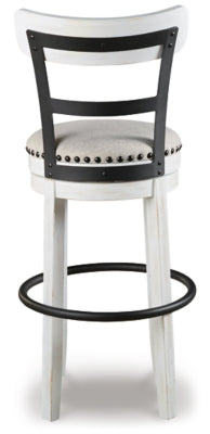 Ashley Valebeck White Bar Height Bar Stool