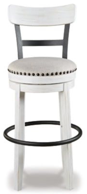 Ashley Valebeck White Bar Height Bar Stool