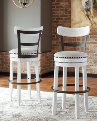Ashley Valebeck White Bar Height Bar Stool