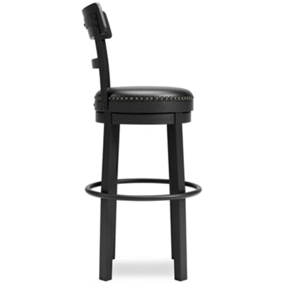 Ashley Valebeck Black Bar Height Bar Stool
