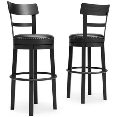 Ashley Valebeck Black Bar Height Bar Stool