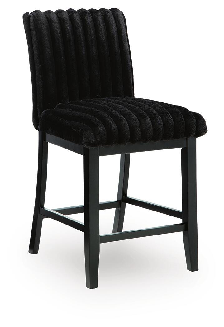 Ashley Lilyberg Black Counter Height Barstool (Set of 2)