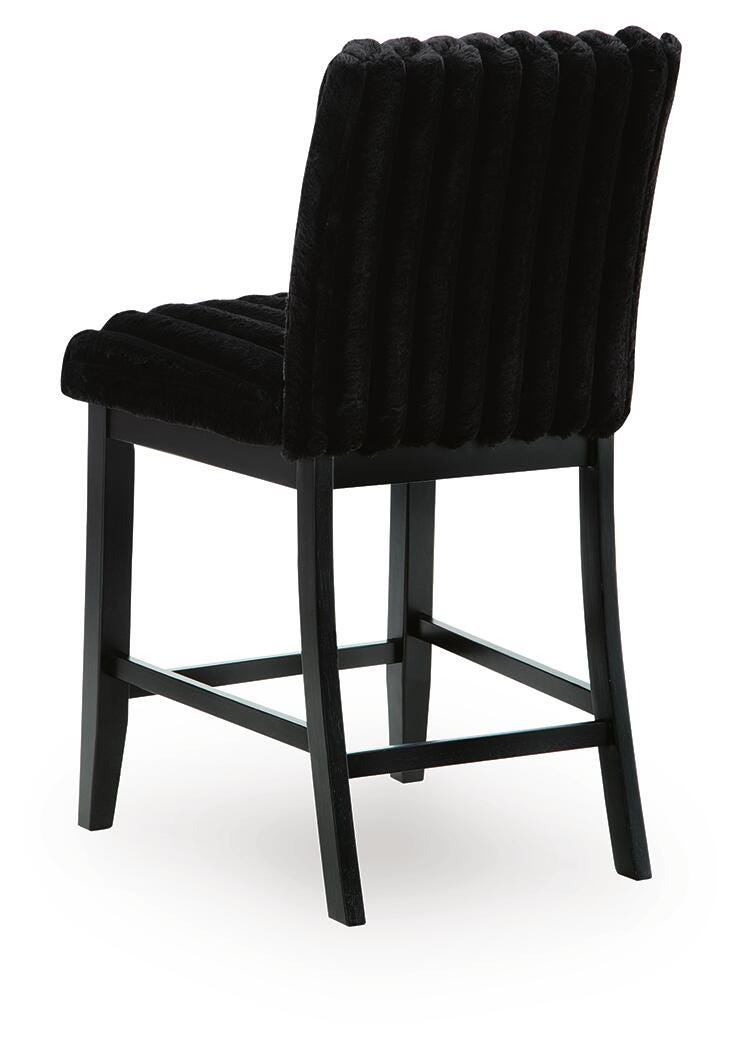 Ashley Lilyberg Black Counter Height Barstool (Set of 2)