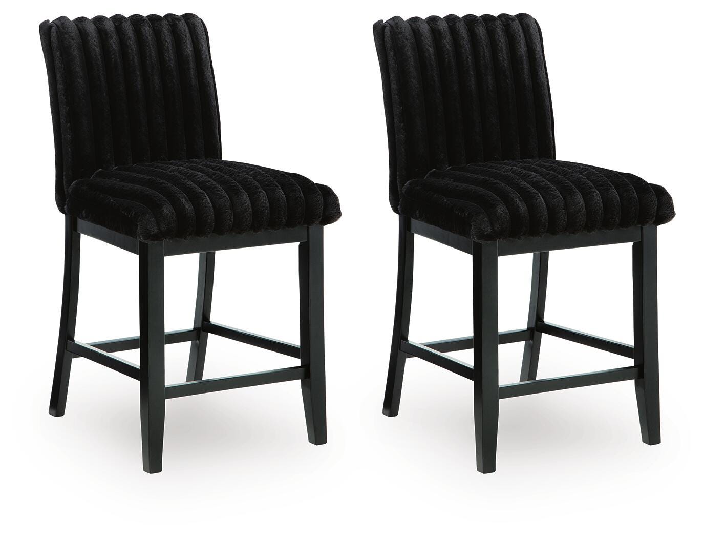 Ashley Lilyberg Black Counter Height Barstool (Set of 2)
