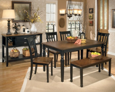 Ashley Owingsville Black Brown Dining Bench
