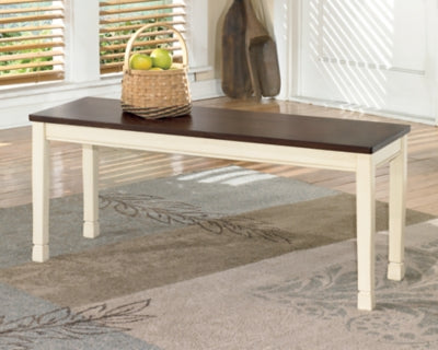 Ashley Whitesburg Brown Cottage White Dining Bench