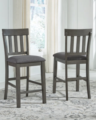 Ashley Hallanden Two-tone Gray Counter Height Bar Stool (Set of 2)