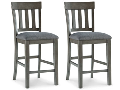 Ashley Hallanden Two-tone Gray Counter Height Bar Stool (Set of 2)